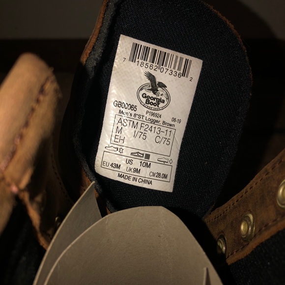 Georgia Men’s Size 10 Logger. 400G - Picture 3 of 3